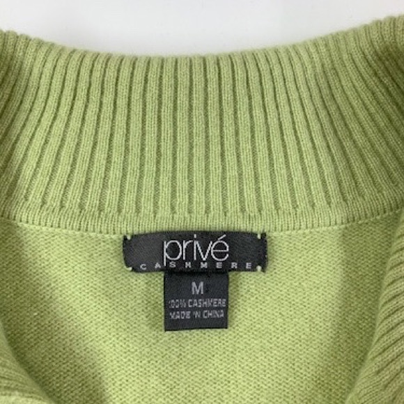 Prive 100% Cashmere Pullover Sweater, V Cowl Neck - Picture 2 of 8